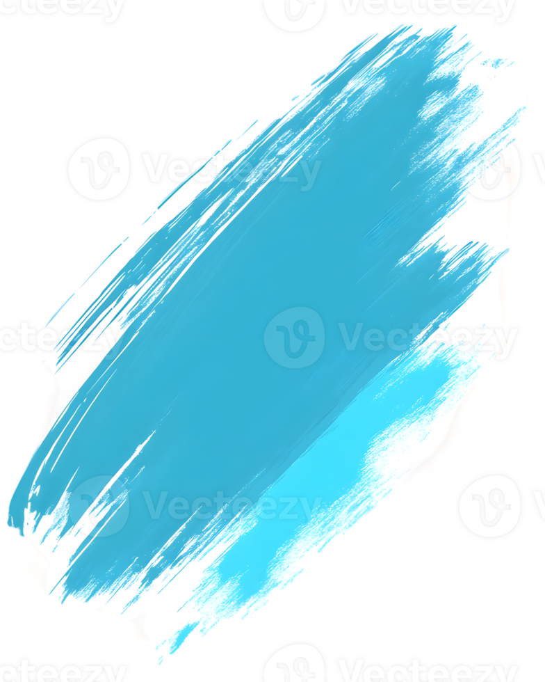 Abstract Blue Paint Stroke on Transparent Background png
