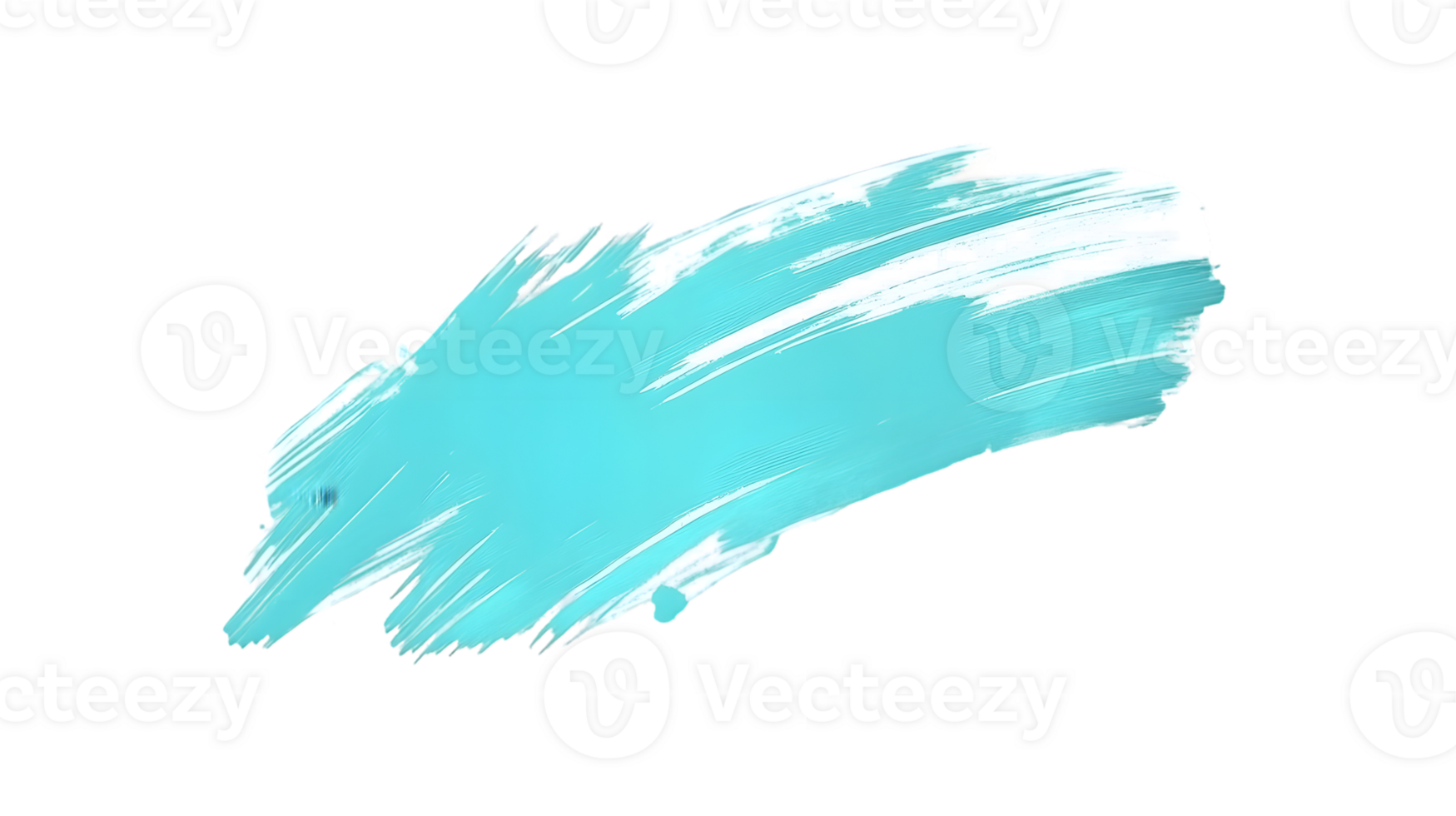 Abstract Light Blue Paint Stroke on Transparent Background png