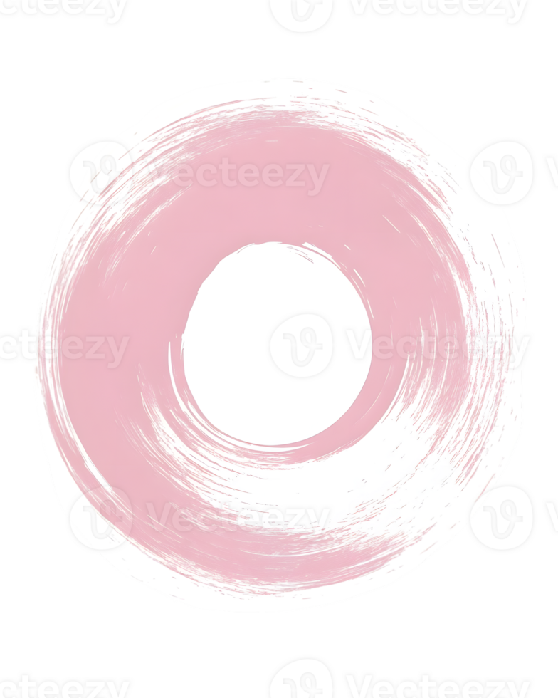 Abstract Pink and White Circular Brushstroke Design Element png