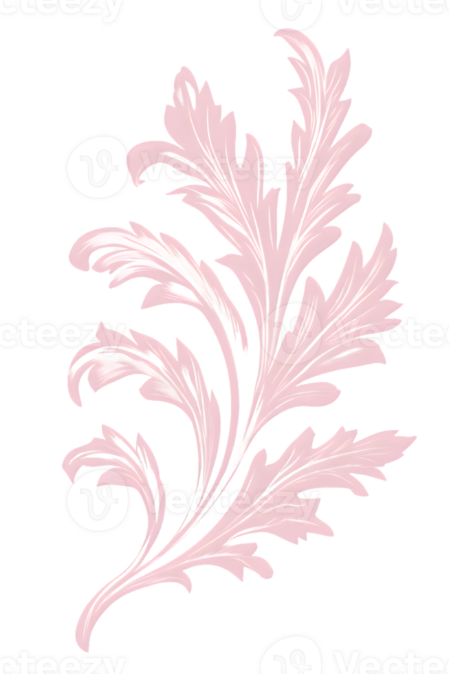 Delicate Pink Foliage Branch on Transparent Background png