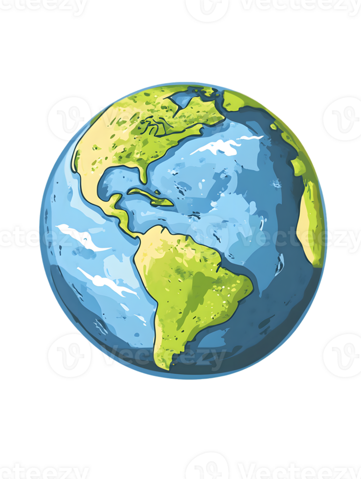 Pixel Art Earth Globe png