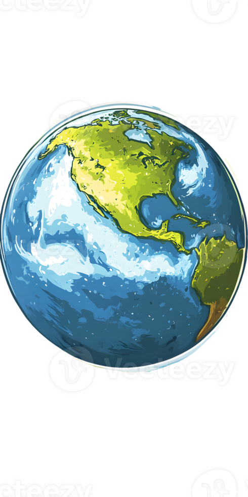 A Pixel Art Earth Globe png