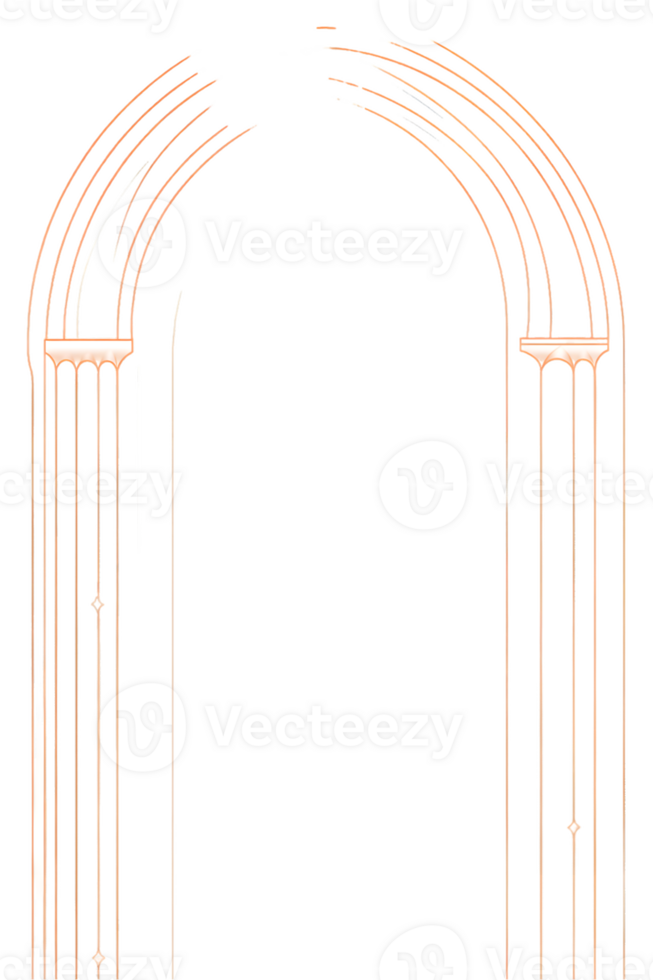 Rose Gold Archway with Transparent Background png