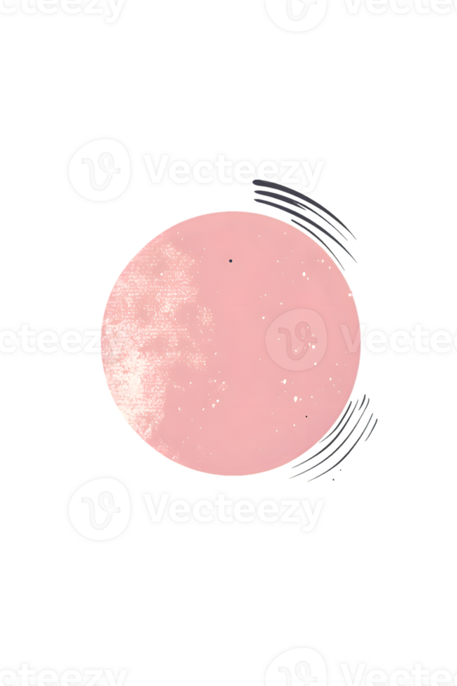 Sparkling Pink Circle with Gray Streaks on Transparent Background png