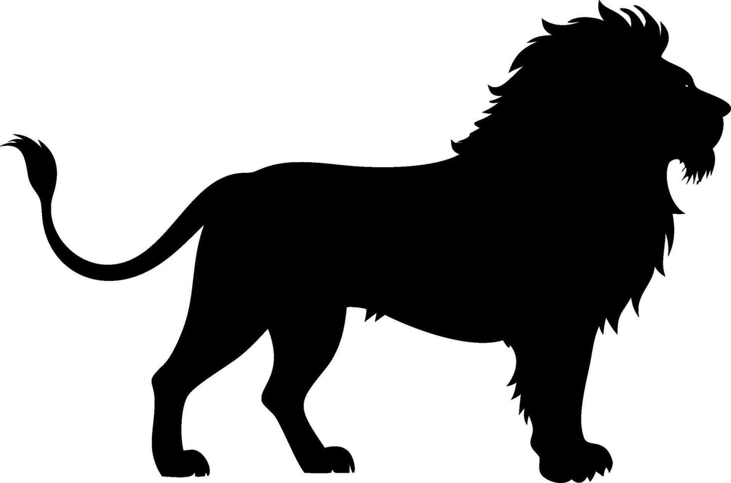 Elegant Lion Silhouette Illustration for Creative Projects vector