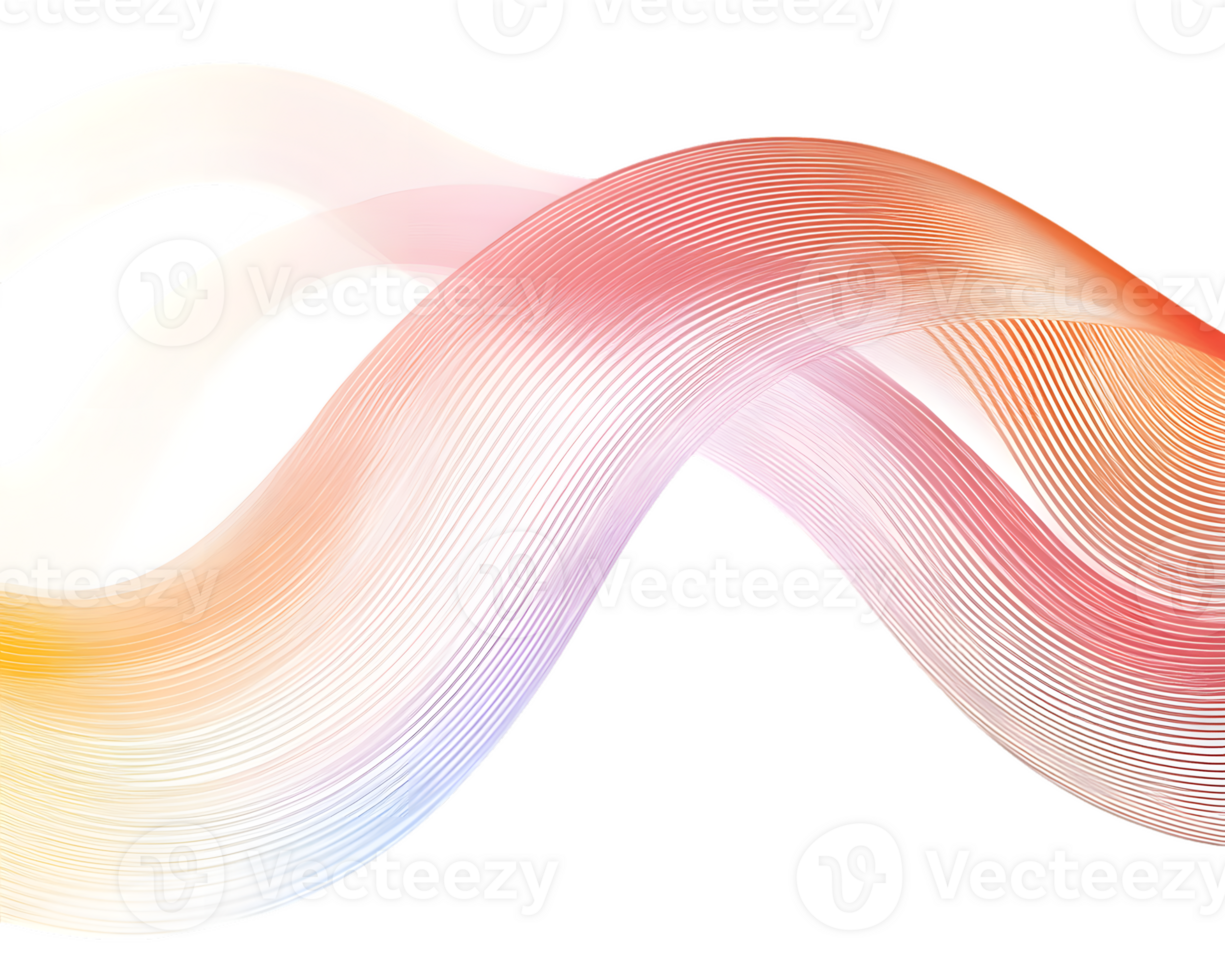 Abstract Colorful Wave with Transparent Background png