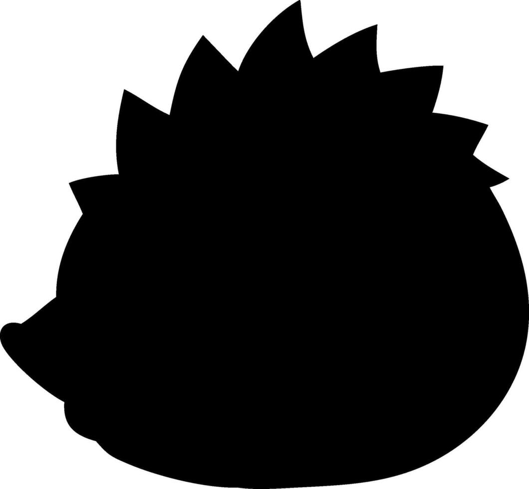 Hedgehog Silhouette Design Illustration of a Cute Animal vector