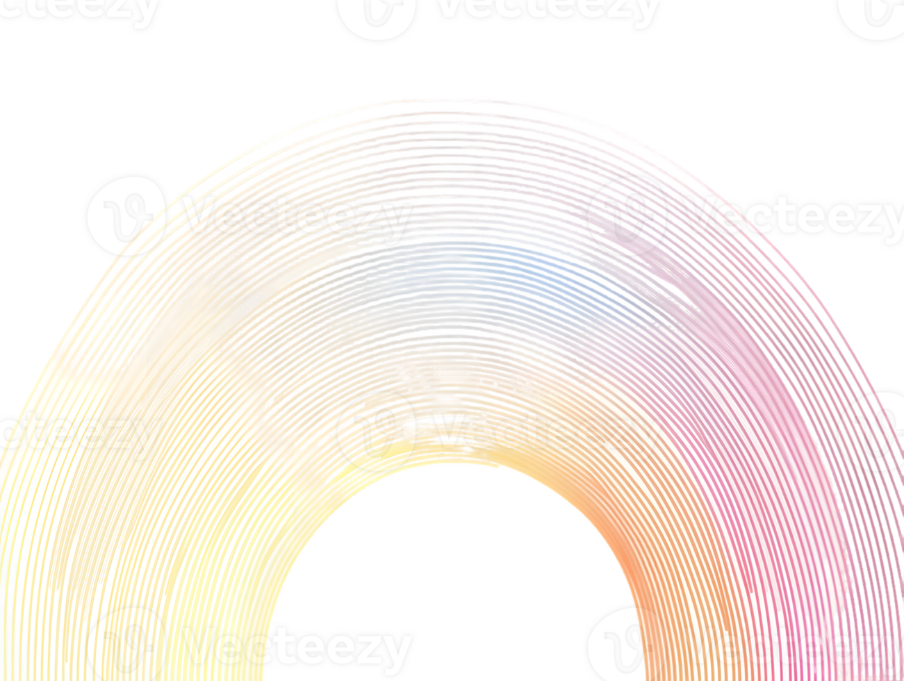 Abstract Pastel Circular Design Element with Transparent Background png
