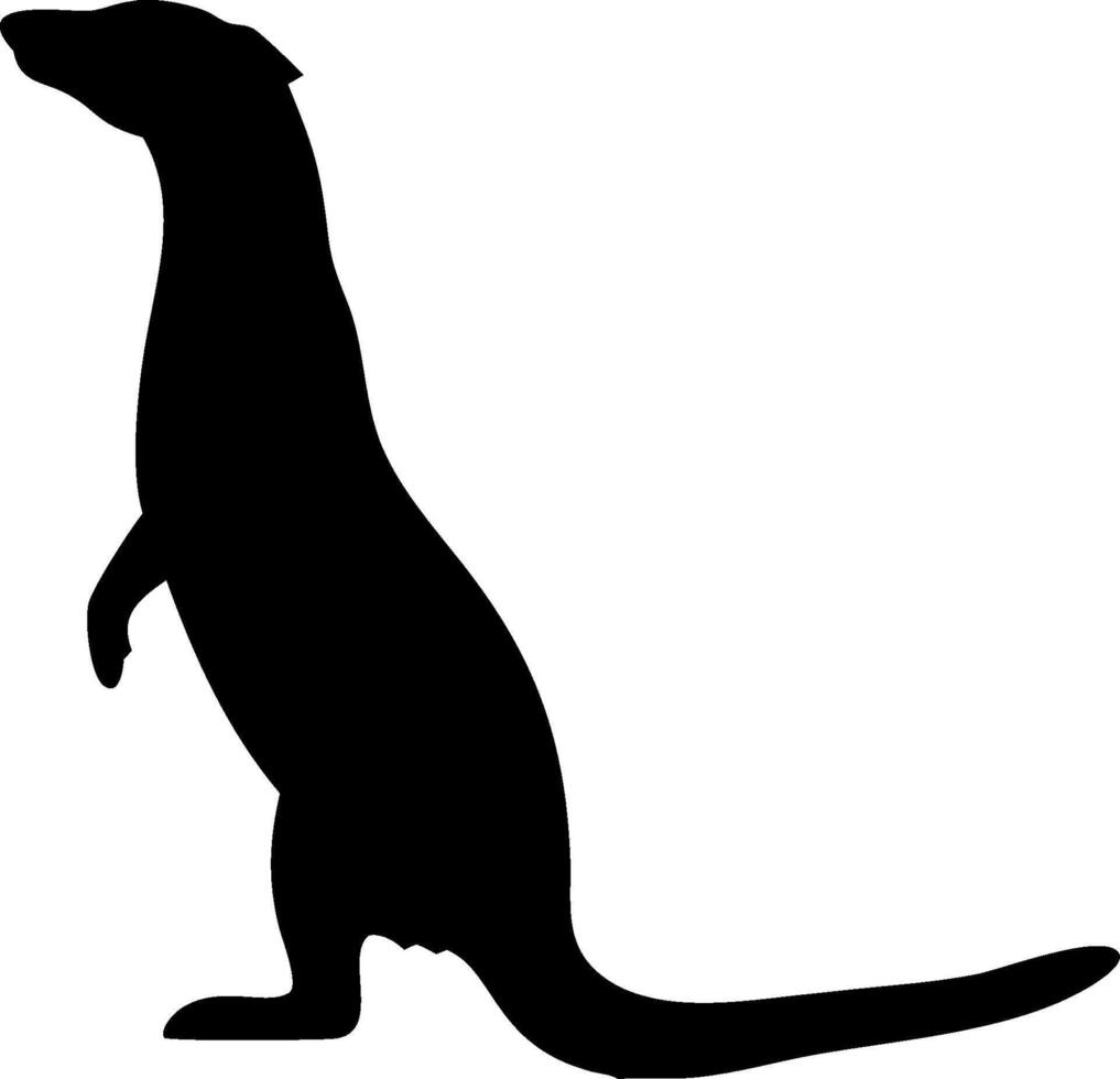 Mongoose Silhouette Illustration for Wildlife Design vector