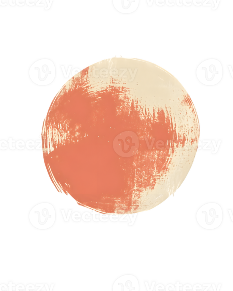 Abstract Peach and Beige Circular Design on Transparent Background png