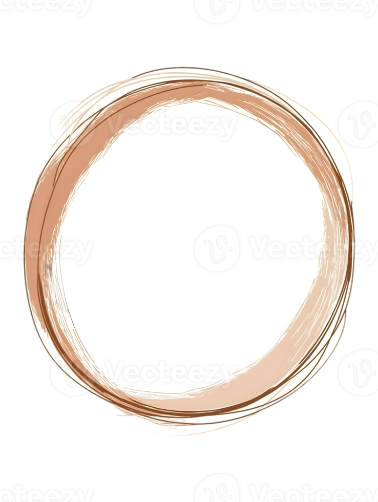 Abstract Peach and White Circular Design Element png