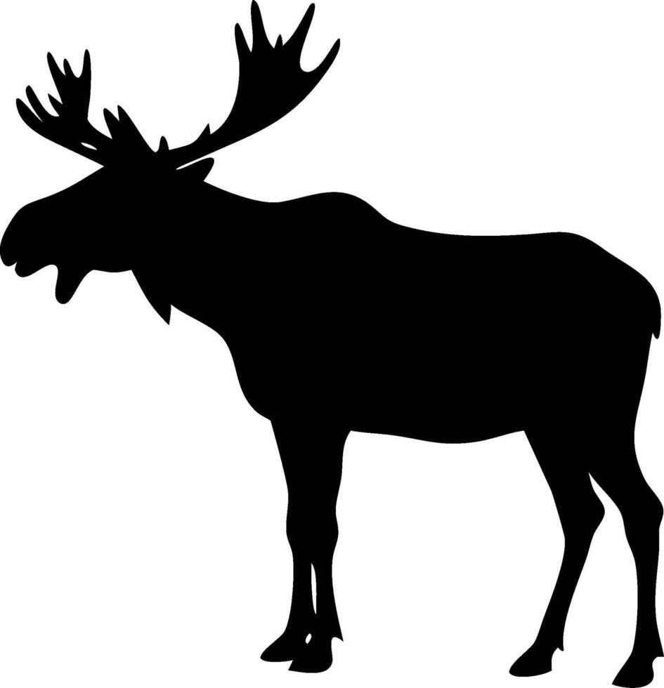 Majestic Moose Silhouette Design for Nature and Wildlife Lovers vector