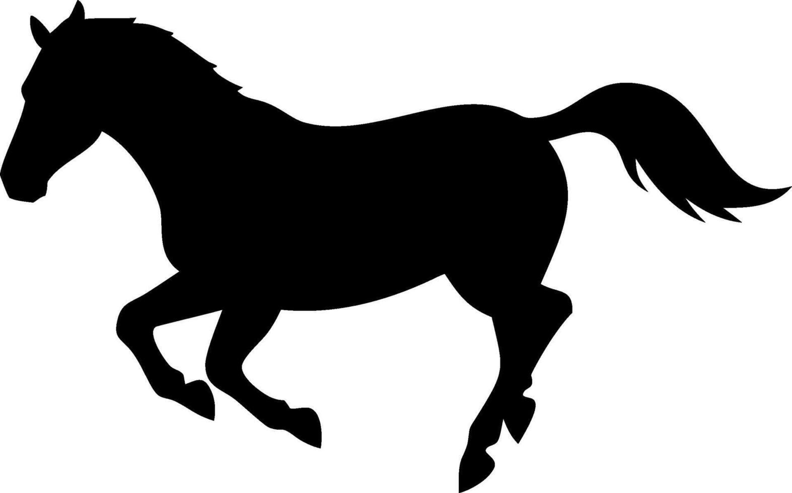 Horse Jumping Silhouette Design Illustration of an Rider in Motion vector