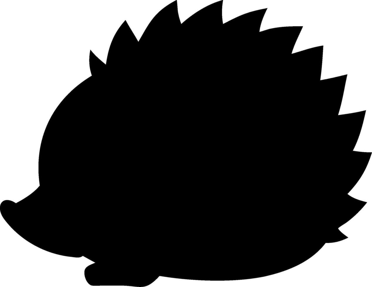 Hedgehog Silhouette Design Illustration Cute Animal in a Minimalist Style vector