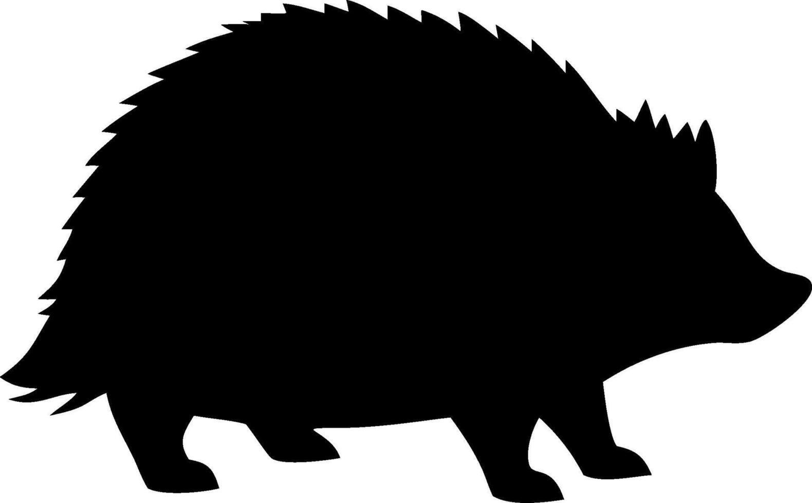 Minimalist Hedgehog Silhouette Art for Nature vector