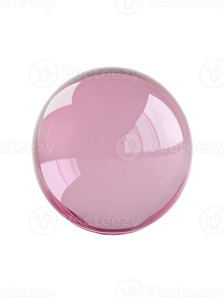 Translucent Pink Sphere on Transparent Background png