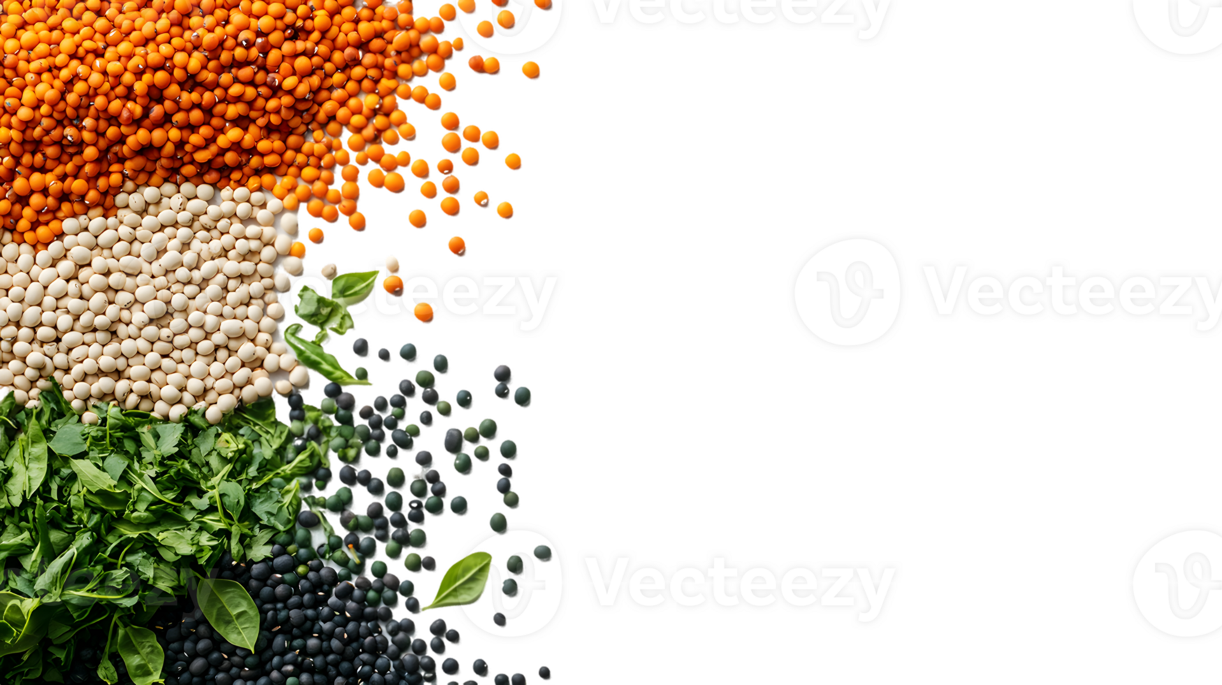 Colorful Lentils and Legumes with Fresh Herbs png