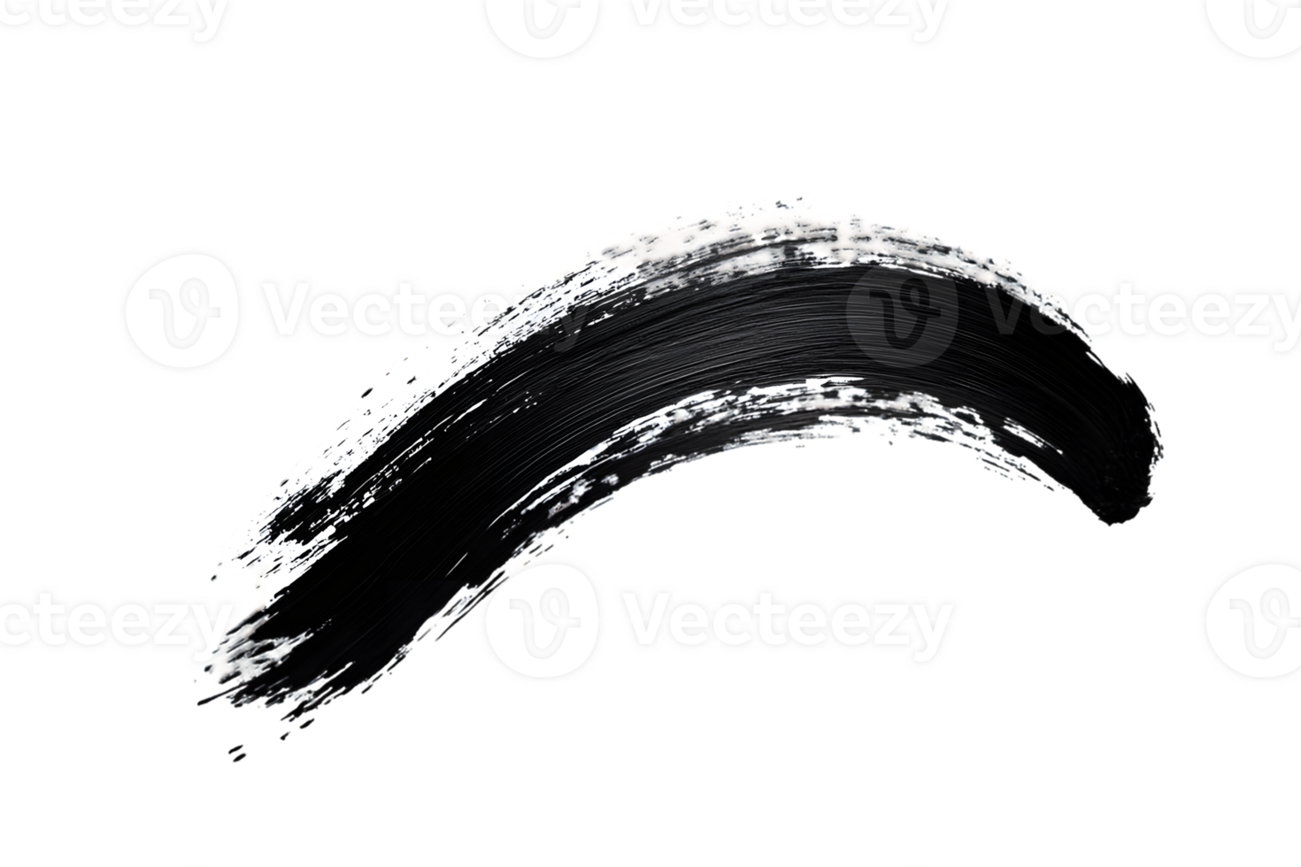 Abstract Grayscale Paint Stroke on Transparent Background png