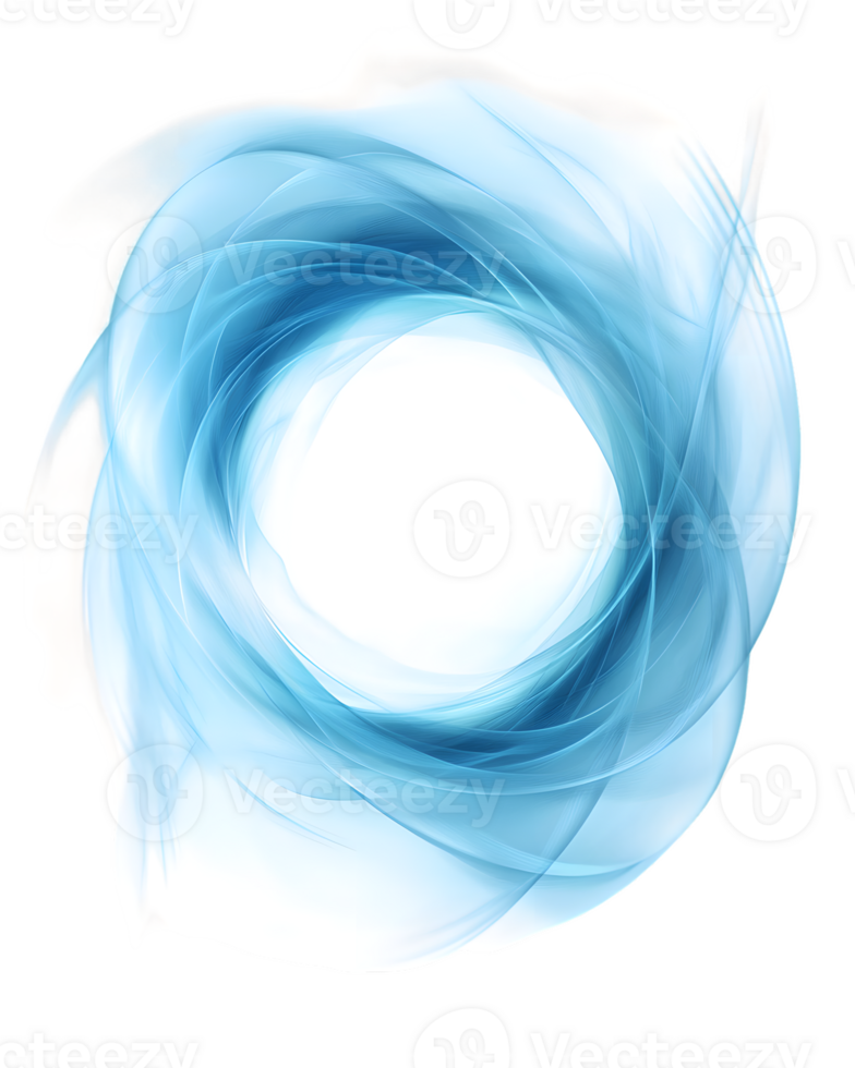 Abstract Swirling Blue and White Design Element png