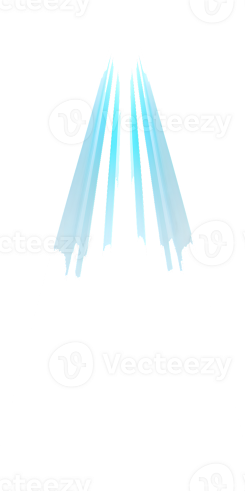 Abstract Cool Blue Light Streaks on Transparent Background png