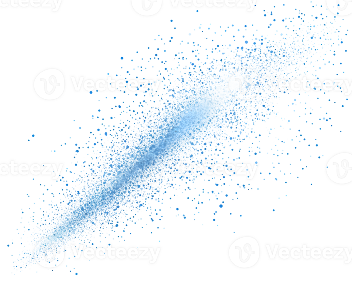 Abstract Blue Particle Splash on Transparent Background png