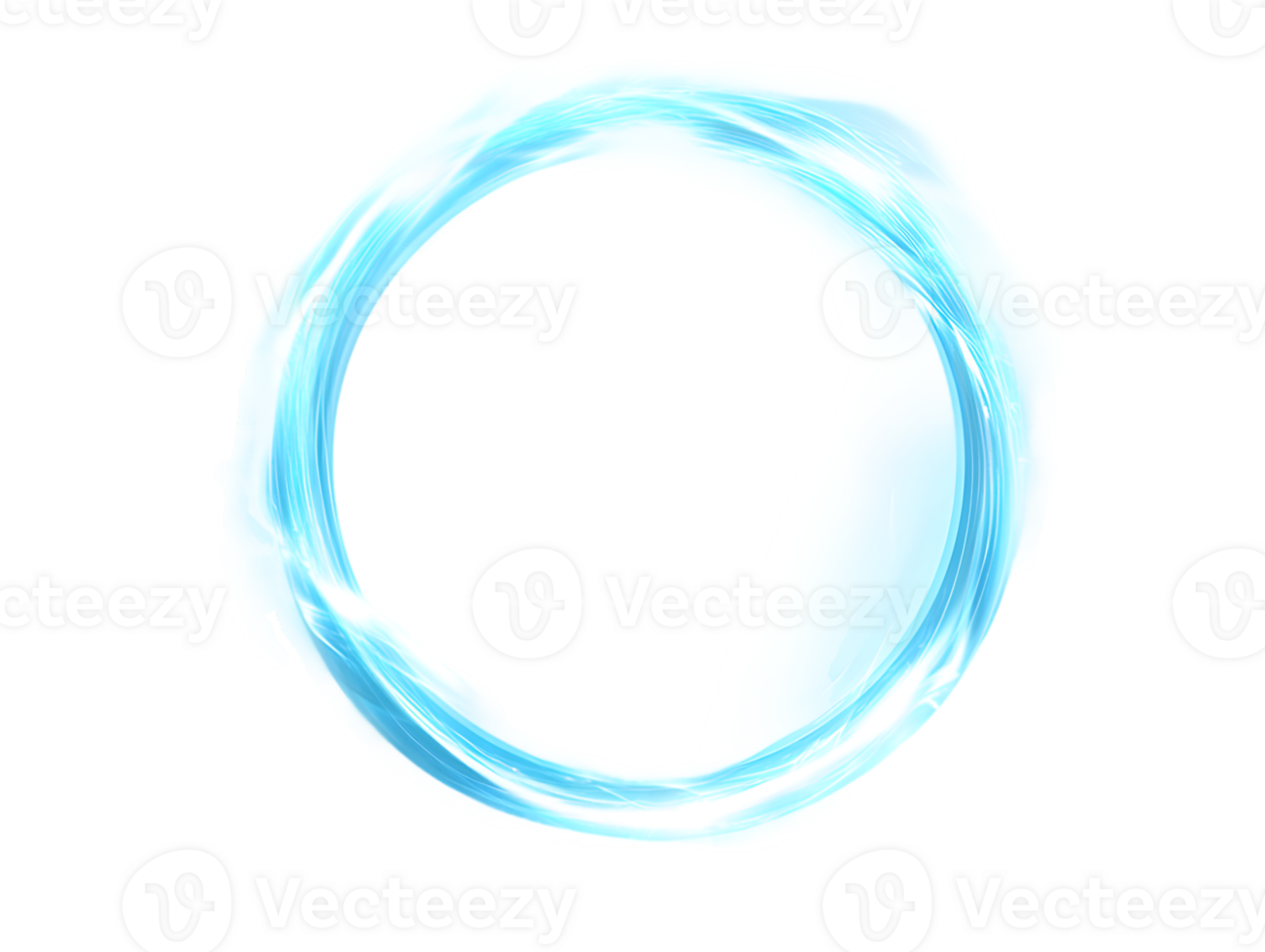 Abstract Light Blue Circular Shape on Transparent Background png