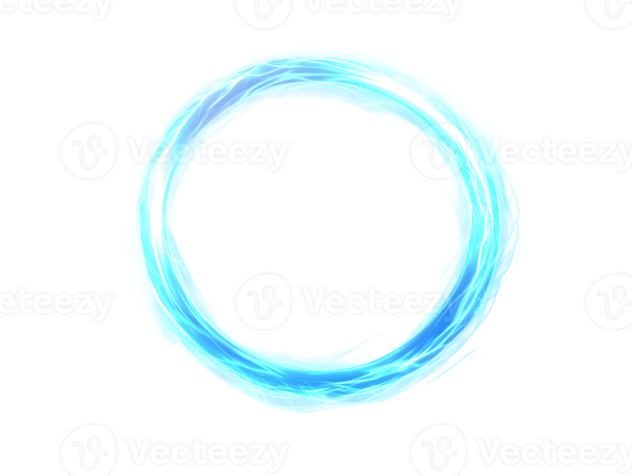 Abstract Light Blue Circular Design Element png