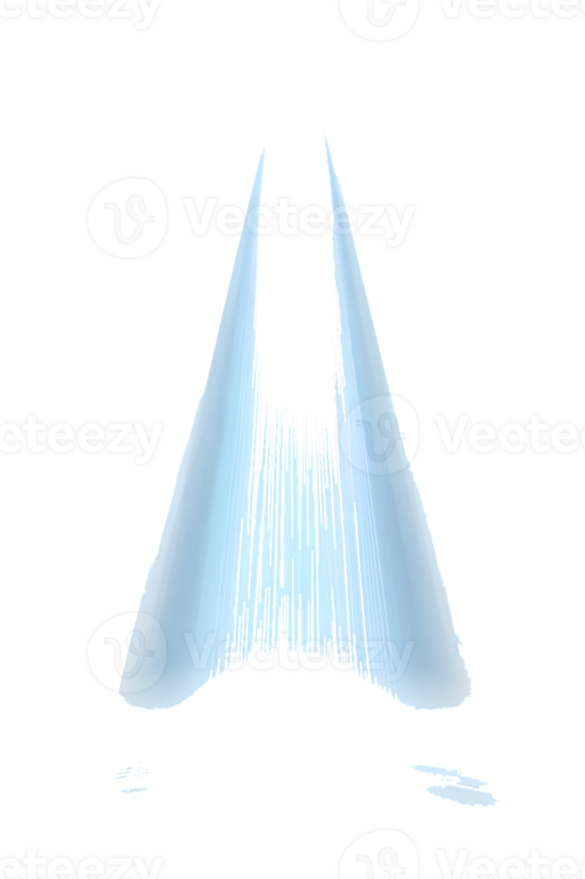 Abstract Light Blue Glowing Wings on Transparent Background png