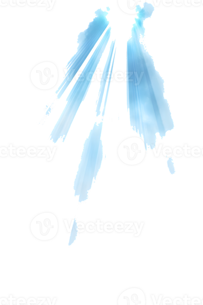 Abstract Light Blue Paint Splashes on Transparent Background png