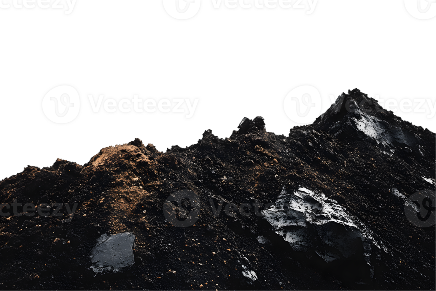 Abstract Bronze And Silver Mountain Range On Transparent Background png