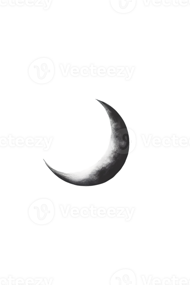 Crescent Moon on Black Transparent Background png