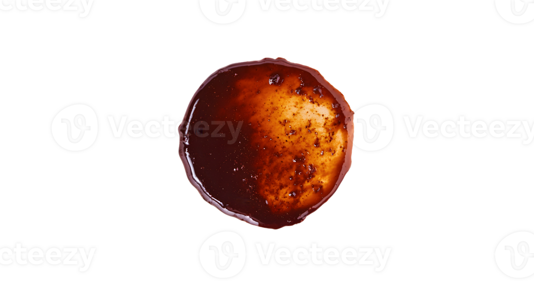 Dark Brown Circular Stain on Transparent Background png