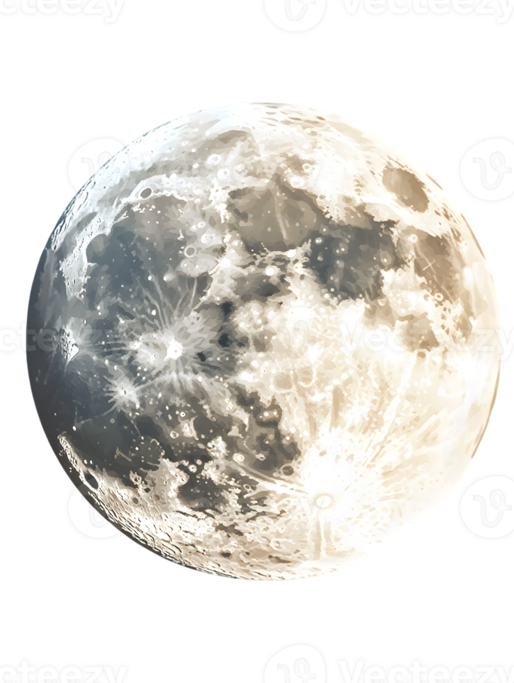 Full Moon Close Up, Gray and Beige Lunar Surface, Night Sky png