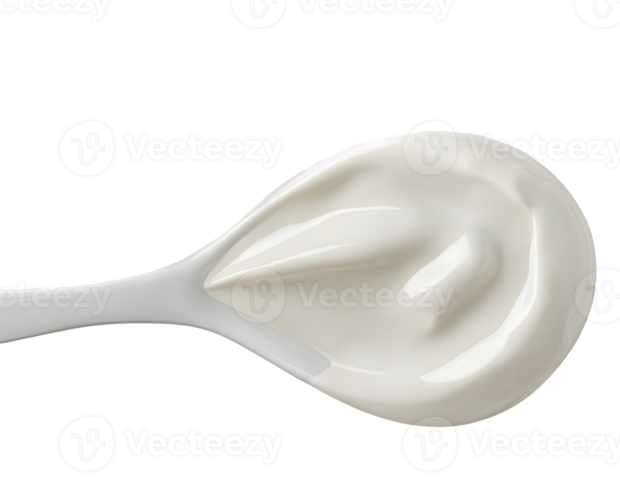 Spoonful of Creamy White Substance on Transparent Background png
