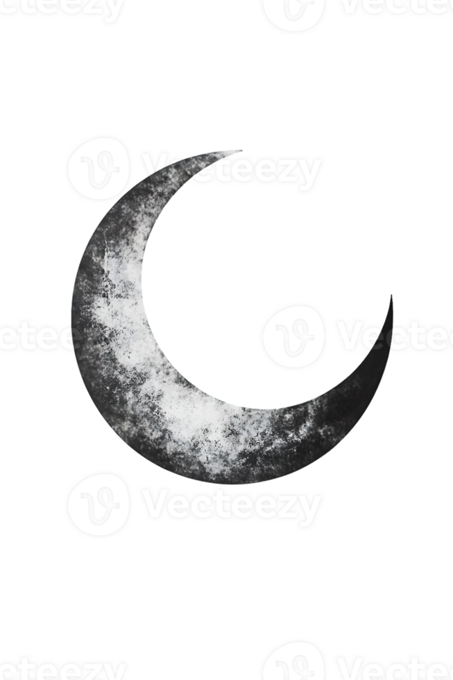 Crescent Moon on Transparent Background png