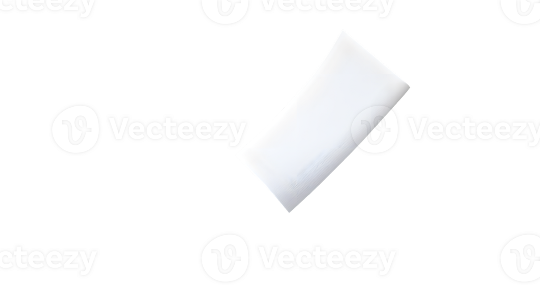 White Rectangular Object on Transparent Background png