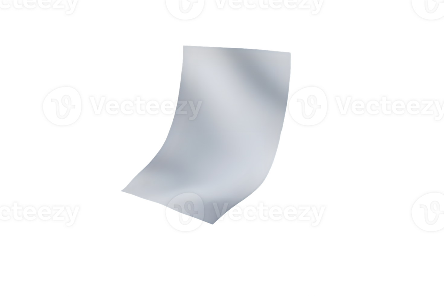 White Paper Sheet on Transparent Background png