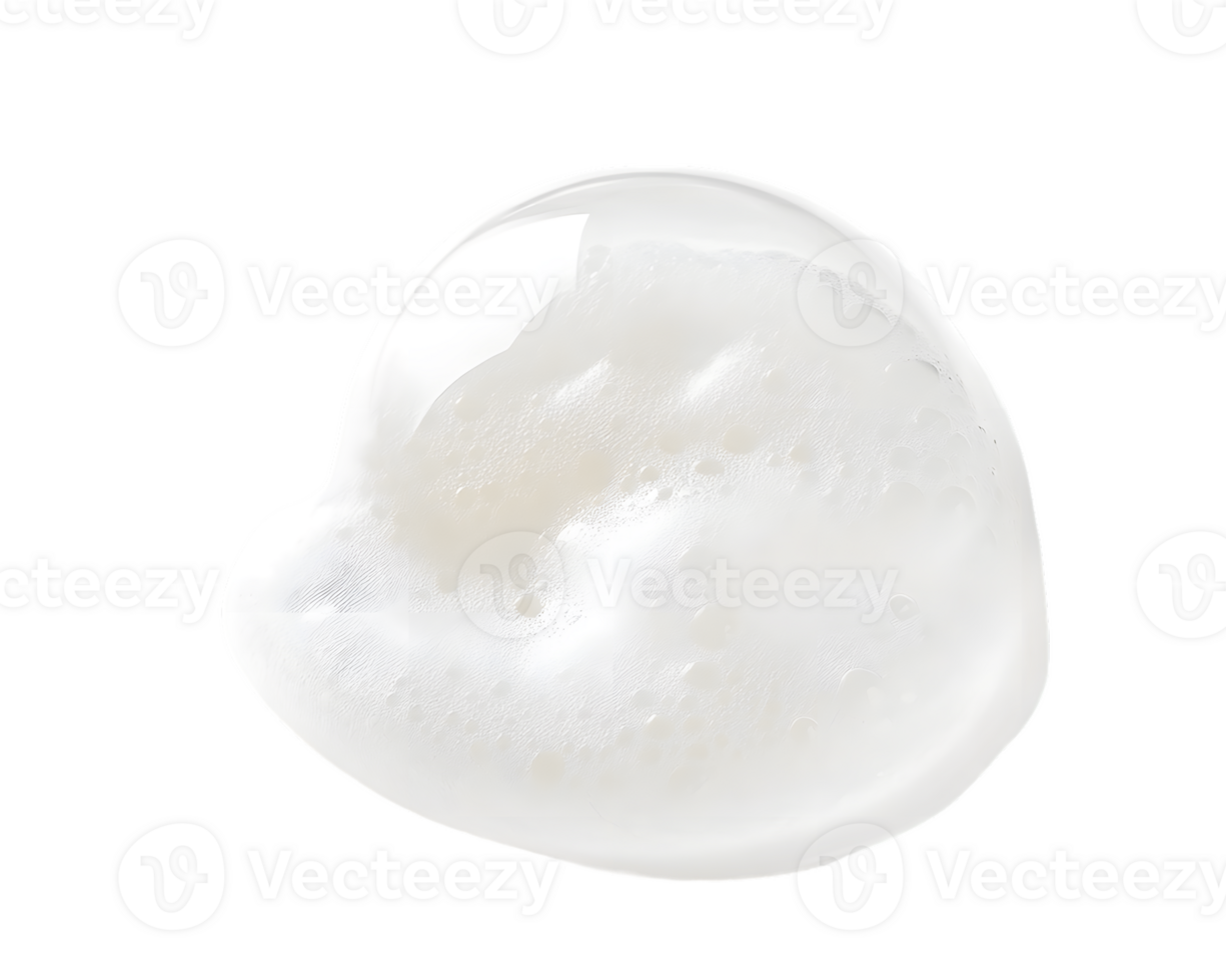 White Translucent Blob with Foamy Texture on Transparent Background png
