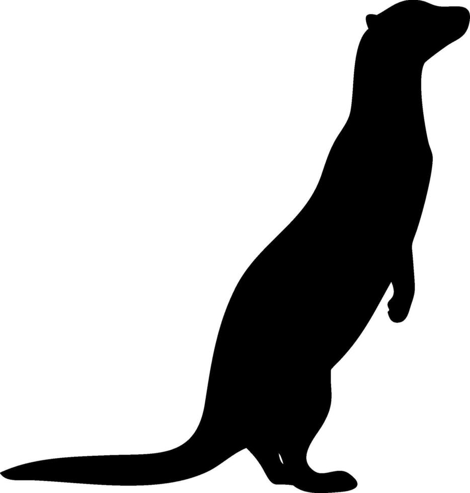 Mongoose Silhouette Illustration for Wildlife and Nature Design vector