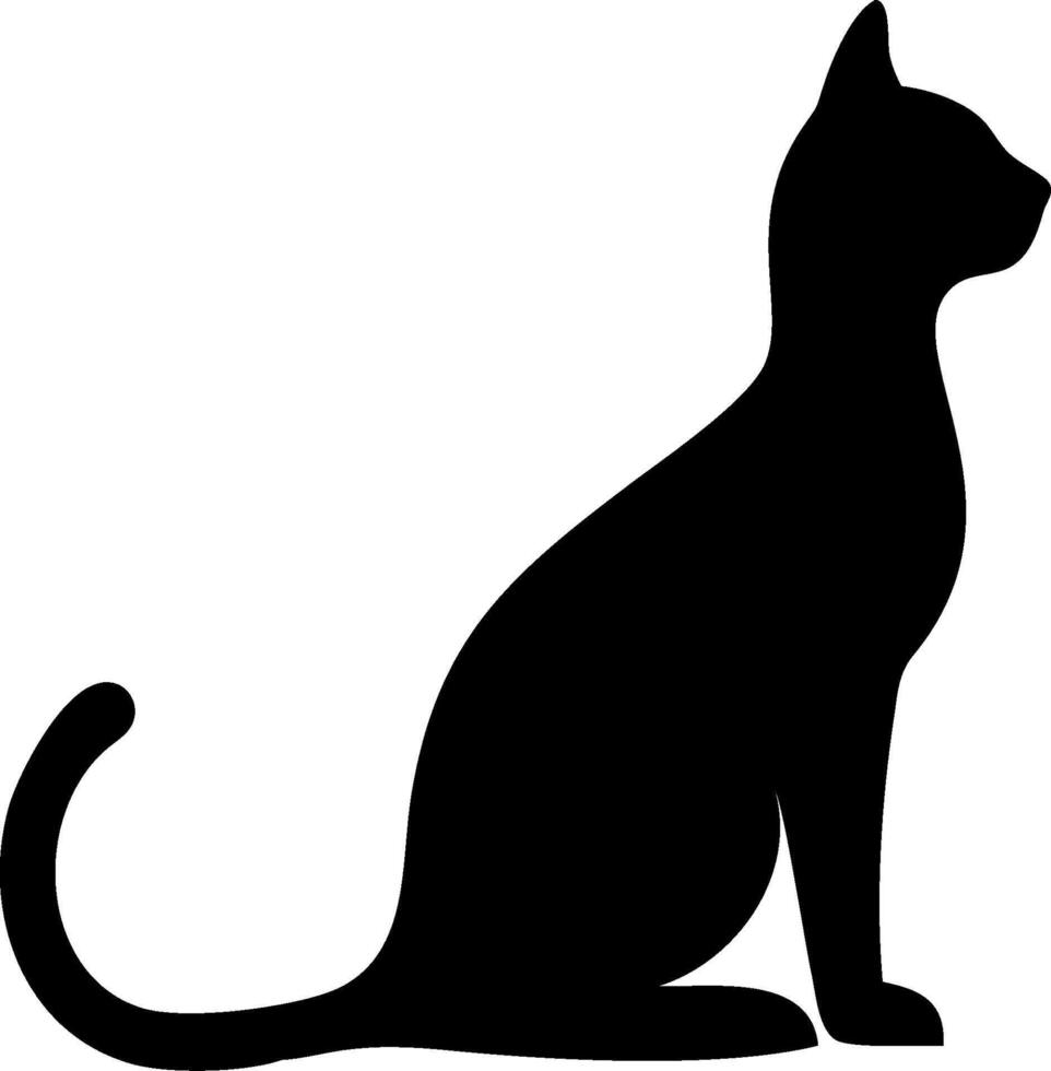 Minimalist Cat Silhouette for Elegant Design Concepts vector