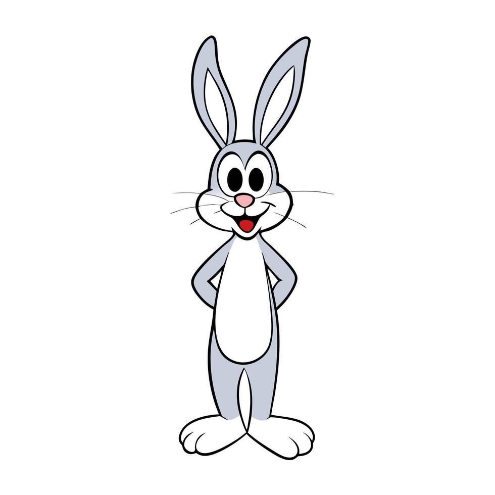 Cute Rabbit Cartoon Character Illustration for Kid and Fun Designs vector