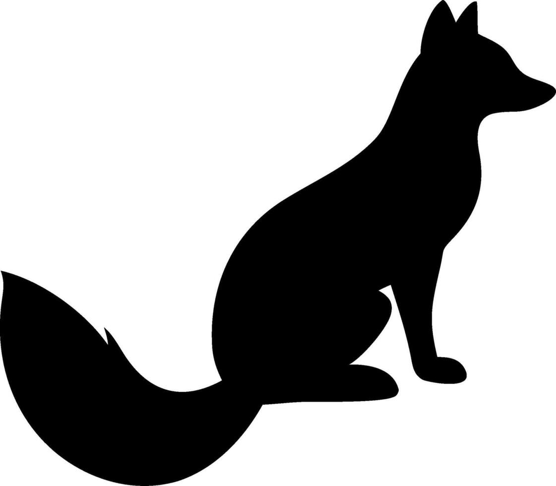 Elegant Fox Silhouette Illustration for Wildlife and Nature Themes vector
