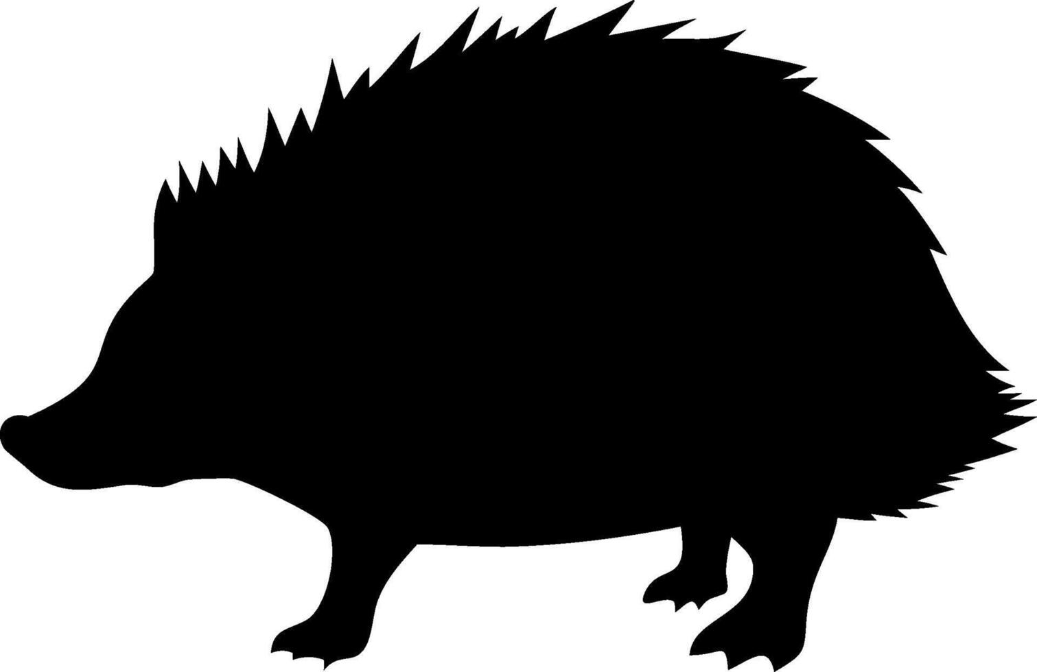Minimalist Hedgehog Silhouette Art for Nature Designs vector