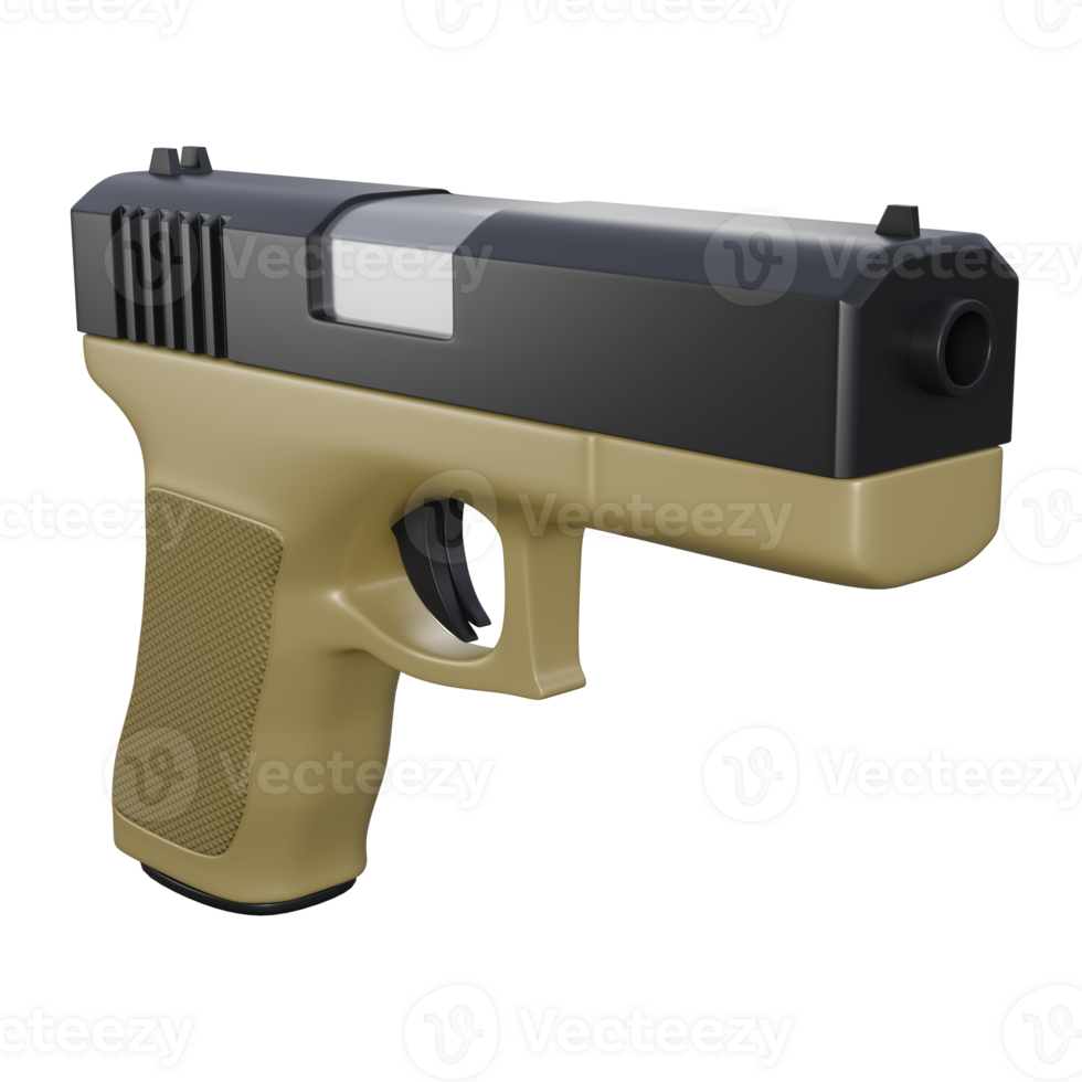 Professional 3D Visualization of a Glock Firearm for Defense. png