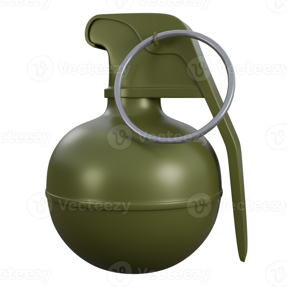 3d illustration of green grenade, 3d illustration of green grenade, metal round grenade, explosive grenade png
