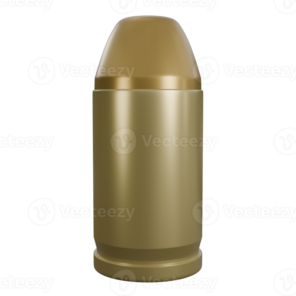 3d object of weapon bullet or ammo with gold color, it looks like tin or brass, Precision Ammunition with Realistic Design png