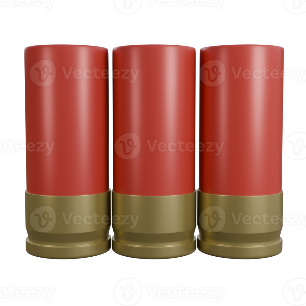 3d illustration of shotgun multiple bullet png