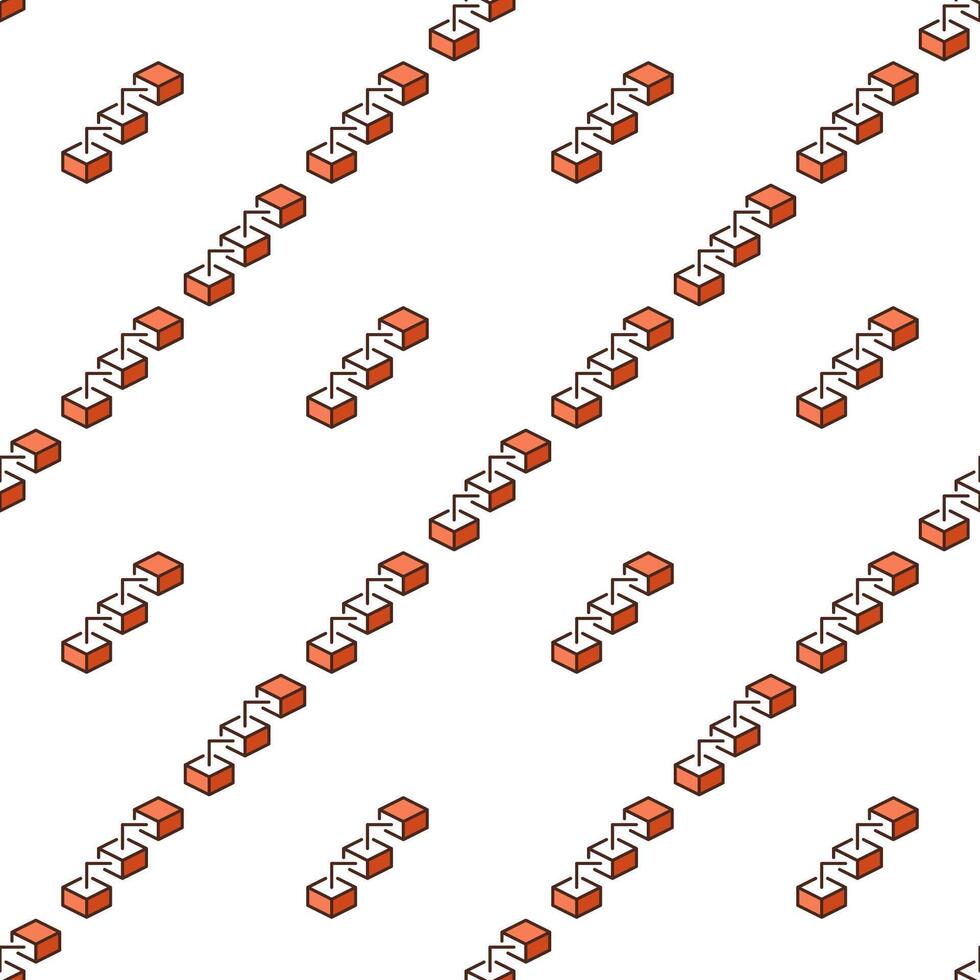 Block-Chain blue seamless pattern or Blockchain background vector
