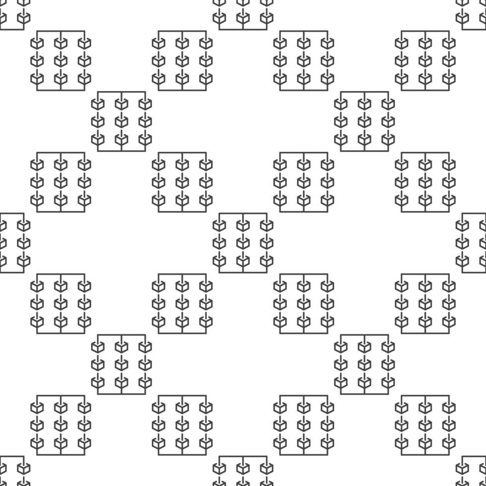 Blockchain Technology with Nine Blocks linear seamless pattern vector