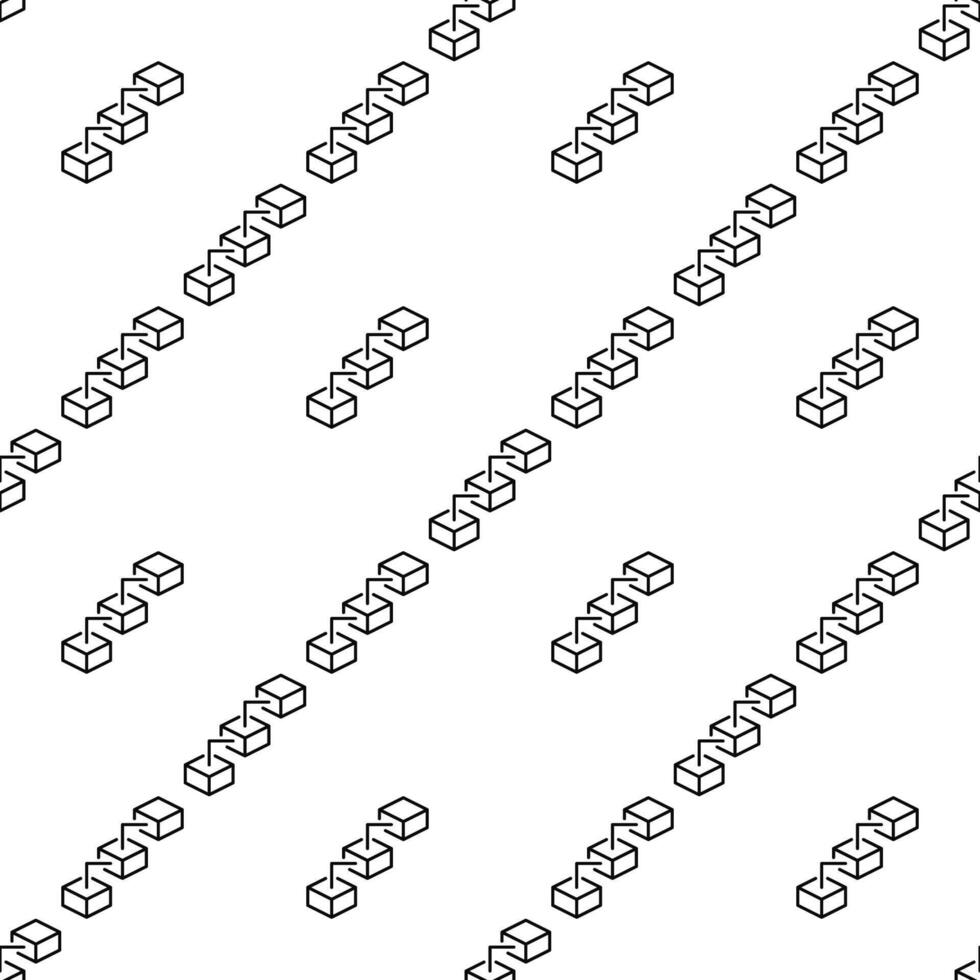 Block-Chain simple seamless pattern or Blockchain background vector